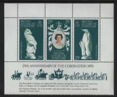 British Antarctic Territory 1978 MNH Sc 71a-71c QEII 25th Ann With Gutter - Nuevos