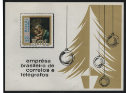 Brazil 1969 MH Sc 1147 75c Madonna And Child Villa Velha Monastery Sheet Imperf - Nuovi