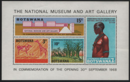 Botswana 1968 MNH Sc 46a National Museum And Art Gallery Sheet - Botswana (1966-...)
