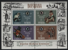 Botswana 1970 MNH Sc 65a Characters From Charles Dickens Sheet - Botswana (1966-...)