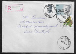 Belgium. Stamps Mi. 2189, Mi. 2403, Mi. 2513 On Registered Letter Sent From Gullegem On 22.07.1992 For Kortrijk. - Lettres & Documents