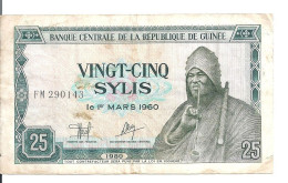 GUINEE 25 SYLIS 1980 VF P 24 - Guinea