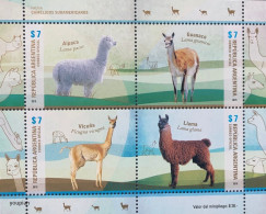Argentina 2015, Lamas, MNH S/S - Unused Stamps