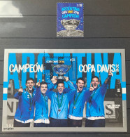 Argentina 2017, Davis Cup Winner, MNH S/S And Single Stamp - Nuevos