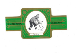 1) Bague De Cigare Série Tintin Verte Dorée La Finca Tropical Kuifje Collectie Tintin Détective & Milou Chien Dog Cane - Objets Publicitaires