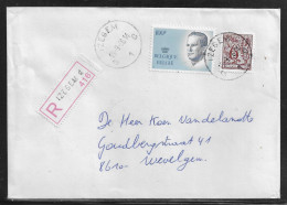 Belgium. Stamps Mi. 2189, Mi. 2050 On Registered Letter Sent From Izegem On 2.05.1985 For Wevelgem - Storia Postale