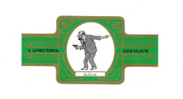 6) Bague De Cigare Série Tintin Verte Dorée La Finca Tropical Kuifje Collectie Méchant Perez Alonzo En Superbe.Etat - Objets Publicitaires