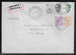 Belgium. Stamps Mi. 2075, Mi. 2165,  Mi. 1952, Mi. 2211 On Registered Letter Sent From Zwevegem On 20.01.1986 For Wevelg - Covers & Documents