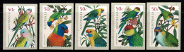 Australia 2005 Parrots  Set Of 5 Self-adhesives MNH - Ongebruikt