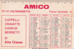 Calendarietto - Amico - Cappelli - Caltanissetta - Anno 1975 - Petit Format : 1971-80