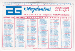 Calendarietto - Angelantoni - Milano - Anno 1975 - Petit Format : 1971-80