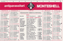 Calendarietto - Antiparassitari - Monteshell - Anno 1972 - Petit Format : 1971-80