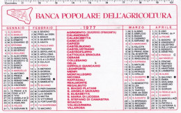 Calendarietto - Banca Popolare Dell'agricoltura - Anno 1977 - Petit Format : 1971-80