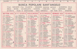 Calendarietto - Banca Popolare Sant'angelo - Anno 1973 - Petit Format : 1971-80