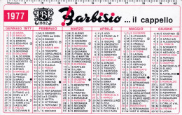 Calendarietto - Barbisio Il Cappello - Anno 1977 - Petit Format : 1971-80