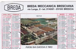 Calendarietto - Breda Meccanica Bresciana - Brescia - Anno 1972 - Petit Format : 1971-80