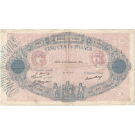 France, 500 Francs, Bleu Et Rose, 1929, V.1201, TB+, Fayette:30.32, KM:66k - 500 F 1888-1940 ''Bleu Et Rose''