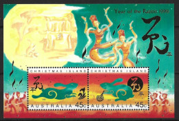 CHRISTMAS Is..QUEEN ELIZABETH II...(1952-22.)..." 1999."....YEAR OF THE RABBIT....SGMS468....MINI SHEET.....MNH.. - Chinese New Year