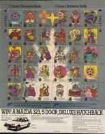 AUSTRALIA 1985 Lions Christmas Seals Complete Sheet MUH - Cinderella