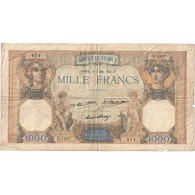 France, 1000 Francs, Cérès Et Mercure, 1931, G.1337, B+, Fayette:37.06, KM:79b - 1 000 F 1927-1940 ''Cérès Et Mercure''