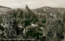 73807194 Schwarzenberg  Erzgebirge Blick Vom Ottenstein Mit Schloss Und Kirche  - Schwarzenberg (Erzgeb.)