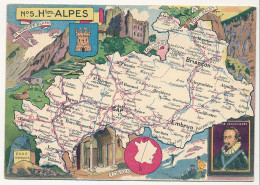 HAUTES ALPES - Carte Du Département Des Hautes Alpes - Blondel La Rougery édit. - 1945 - Other & Unclassified