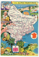 ALPES MARITIMES  - Carte Du Département Des Alpes Maritimes - Blondel La Rougery édit. - 1945 - Autres & Non Classés