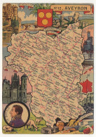 AVEYRON  - Carte Du Département De L'Aveyron - Blondel La Rougery édit. - 1945 - Sonstige & Ohne Zuordnung