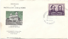 First Day Cover - Argentina, San Jose De Flores Treaty Centenary, 1959, N°609 - FDC