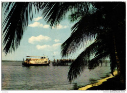 ANGOLA MUSSULO ISLAND PASSENGERS BOAT SHIP BARCO BATEAU 1960S POSTCARD (2 SCANS) - Angola