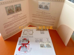 Russia 2012 Presentation Pack Architecture Joint Issue With Spain Buildings Churches Places Geography Booklet FDC Stamp - Collections