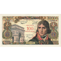 France, 100 Nouveaux Francs On 10,000 Francs, 1955-1959 Overprinted With - 1955-1959 Surchargés En Nouveaux Francs