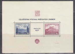 Czechoslovakia 1937 - Stamp Exhibition Bratislava, Mi-Nr. Block 1, MNH** - Unused Stamps