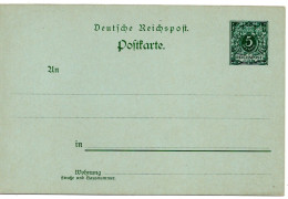 62051 - Deutsches Reich - 1890 - 5Pfg Krone / Adler PGAKte, Ungebraucht - Briefkaarten