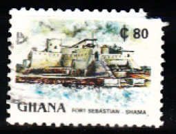 Ghana - Série Châteaux Et Forts Du Ghana - Fort Sebastian Shama - Tp Oblitéré - Ghana (1957-...)