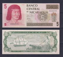 NICARAGUA -  1991 5 Cordoba UNC/aUNC  Banknote - Nicaragua