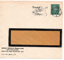 62075 - Deutsches Reich - 1932 - 8Pfg Ebert Fenster-PGAUmschlag "Berliner Wasserwerke" BERLIN - BENUTZT DIE LUFTPOST! - Buste