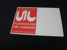 UIL SINDACATO UNIONE ITALIANA DEL LAVORO PARTECIPARE PER CAMBIARE 7° CONGRESSO BOLOGNA 1977 - Syndicats