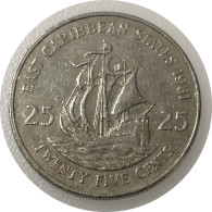 Monnaie Caraïbes - 1981 - 25 Cents Elizabeth II 2e Effigie - Territoires Britanniques Des Caraïbes