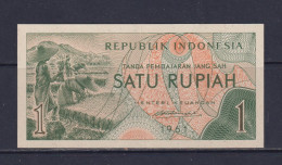 INDONESIA  - 1961 1 Rupiah UNC/aUNC Banknote As Scans - Indonésie