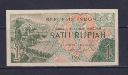 INDONESIA  - 1961 1 Rupiah UNC/aUNC Banknote As Scans - Indonésie