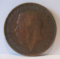 Grande Bretagne - Half Penny - 1914 - George V - Bronze - Frais Du Site Déduits - Autres & Non Classés