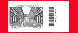 Nuovo - MNH - ITALIA - 2019 - 250 Anni Delle Gallerie Degli Uffizi (Firenze) – Loggiato - B - Barre 1938 - Bar-code
