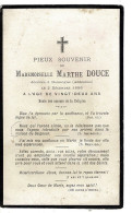 Image , Post Mortem : Marthe Douce Le 2 Décembre 1886 à 22 Ans , à Bannogne , Ardennes  . - Religion & Esotérisme