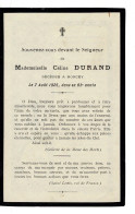 Image , Post Mortem : Céline Durand Le 7 Aout 1925 à 63 Ans , à Roncey , Manche  . - Religion & Esotérisme