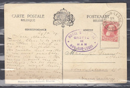 Postkaart Van Han-Sur-Lesse (sterstempel) Naar Amsterdam (Nederland) - Cachets à étoiles