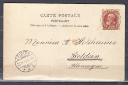 Postkaart Van Borsbeeck (Anvers) (sterstempel) Naar Geldern (Duitsland) - Postmarks With Stars