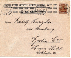 62093 - Deutsches Reich - 1910 - 3Pfg Germania PGAUmschlag "Schaub / Hamburg" HAMBURG -> Berlin - Omslagen