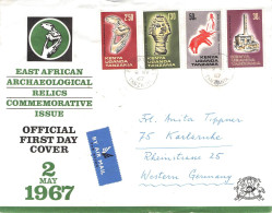 KENYA, UGANDA, TANZANIA - FDC 1967 ARCHIOLOGICAL RELICTS / 5066 - Kenya, Uganda & Tanzania