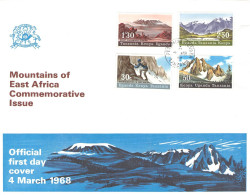 KENYA, UGANDA, TANZANIA - FDC 1968 MOUNTAINS OF EAST AFRICA / 5067 - Kenya, Uganda & Tanzania